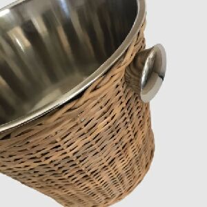 BALDE INOX C JUNCO NATURAL G 26X24CM