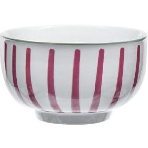 SALADEIRA PINCELADO ROSA C/ VIVO VERDE