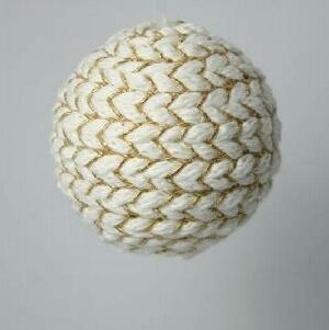 BOLA DECOR C/3 - BR/DO - 10CM