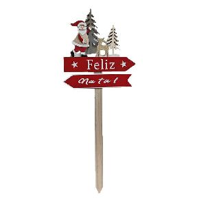 PLACA DECORATIVA NOEL - VM - 92X32CM