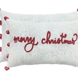 CAPA DE ALMOFADA DECORATIVA BR/VM 30X40CM