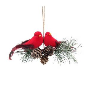 PENDENTE CASAL DE PASSAROS 16X8CM BC1777