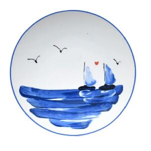 PRATO DE SOBREMESA BARCOS 20CM