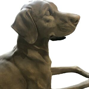 PE&Ccedil;A DECORATIVA DE RESINA CACHORRO BEGE 71X28X35CM