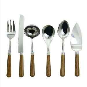 FAQUEIRO DE SERVIR DE INOX NA COR NATURAL - 6 PCS