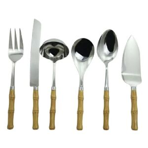 FAQUEIRO DE SERVIR DE INOX NA COR NATURAL - 6 PCS