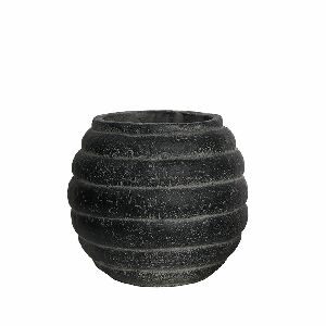 VASO JUNCO M COR ANTIQUE BLACK 18X16CM