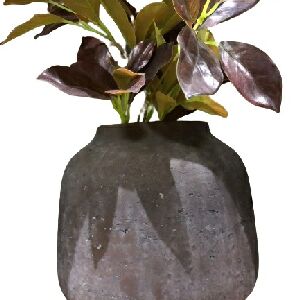 VASO DE CIMENTO CINZA ESCURO 69603 21x20cm