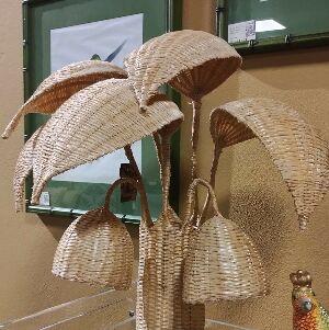 ABAJUR COQUEIRO PALHA NATURAL