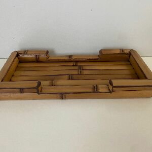 BANDEJA ENCAPADA BAMBU TOALHA NATURAL 5X30X14CM