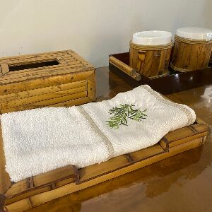 BANDEJA ENCAPADA BAMBU TOALHA NATURAL 5X30X14CM