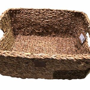 CESTO RETANGULAR COM ALCA HOGLA SEAGRASS G 20X45X33CM