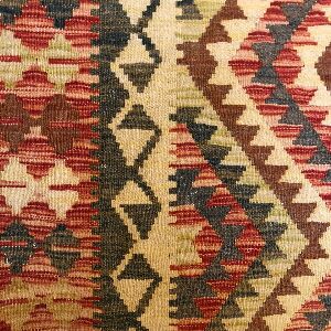 TAPETE KELIM FEITO A MAO 80% LA 20% ALGODAO