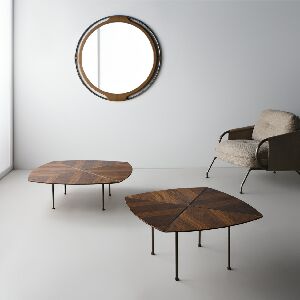 MESA CENTRO 90X90X28H PLANALTO ACO ENV FSC MD PAU FERRO