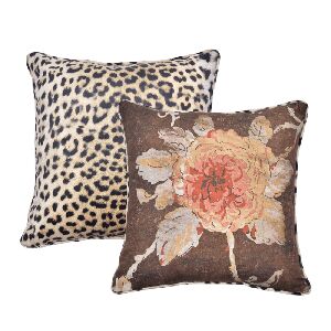 ALMOFADA 60X60CM FLOR PORTLAND TABACO