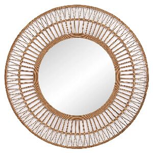 ESPELHO COM MOLDURA EM RATTAN