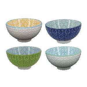 CJ. C/4 BOWLS DE PORCELANA COLORIDOS