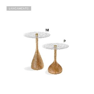 MESA APOIO DINE 02 ALTA 0,34X0,34X0,47 - TPO VIDRO INC