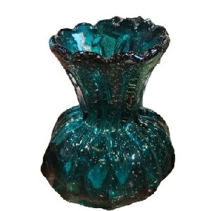 534296 - VASO EM VIDRO M VERDE CLARO C/DOUR 15X17CM