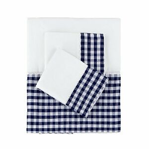 JOGO CAMA CASAL VICHY MARINHO XD MEDIO AZUL MARINHO