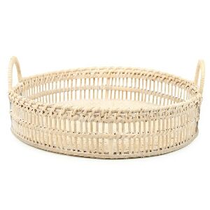 BANDEJA REDONDA COM ALCA BAMBU NAT 15X42X41CM 1036162