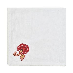 GUARDANAPO OFF C/ BORDADO FLOR 50X50CM