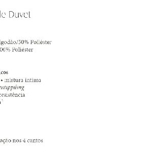 RECHEIO P/ DUVET 180F MIST.INT. KING 2,80MX2,50M