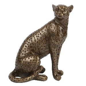 21134 ESCULTURA RESINA LEOPARDO 18,7X11,7X22,6