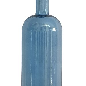 22474 GARRAFA VIDRO COLORIDO DETALHE LONGO 10x10x42CM