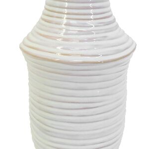 22735 VASO CER&Acirc;MICA REDONDO LONGO ONDAS 17,2X16,9CM