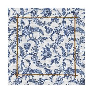 CONJ.GUARDANAPO FLOWER'S PRINT AZUL