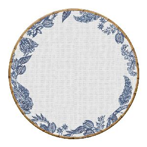 CONJ. 6 CAPINHAS JG AMERICANO FLOWER'S PRINT AZUL 38CM