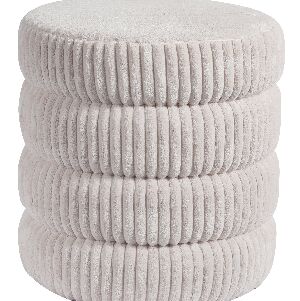 23244 BANCO RED. MDF ESTOFADO/VELUDO OFF WHITE 43x45cm