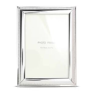 70213 - PORTA RETRATO DE MADEIRA, METAL PRATA E VIDRO G 21X16CM