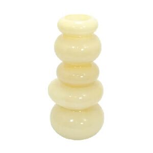 53984 - VASO DECOR EM VIDRO CREME 24X12CM