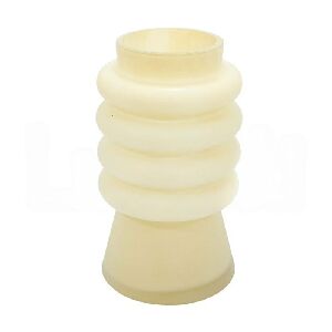 53971 - VASO DECOR EM VIDRO CREME FOSCO 23X13CM