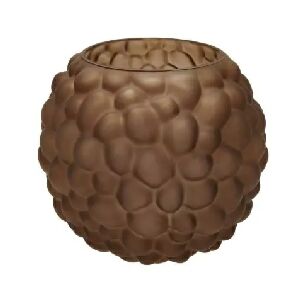 58027 - VASO EM VIDRO MARROM 22X25CM