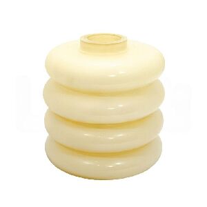 53959 - VASO DECOR EM VIDRO CREME FOSCO 16X15CM