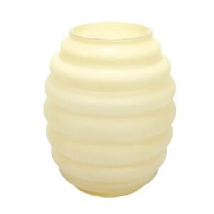 53977 - VASO DECOR EM VIDRO CREME FOSCO 25X19CM