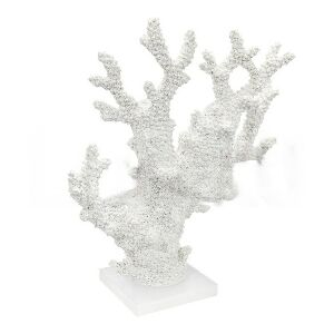 298123 - ESCULTURA CORAL DECOR. EM RESINA E BASE EM ACRILICO 30X26X10CM