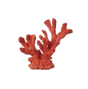 70328 - ESCULTURA CORAL EM RESINA VERMELHO 25X26X10CM