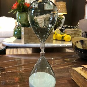 AMPULHETA EM VIDRO FUME COM AR (HJ3018)