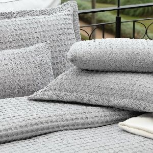 KIT COLCHA QUEEN JACQUARD LISBOA CINZA GRIS 2,60MX2,70M