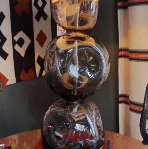 BASE DE CRISTAL ESTRELICIA M QUARTZO FUME 49X19X20CM