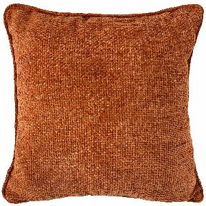 ALMOFADA CHENILLE AUSTRIA 55X55 TERRACOTA