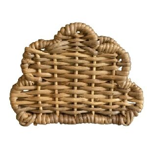 PORTA GUARDANAPO JUNCO MODELO CONCHA NATURAL 10X15X5CM