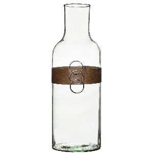 GARRAF&Atilde;O DEC CILINDRICO COM COURO E ARGOLAS GDE 71x20cm