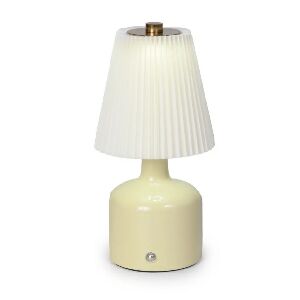 LUMIN&Aacute;RIA DE MESA USB-C CER&Acirc;MICA BEGE 11X11X22CM