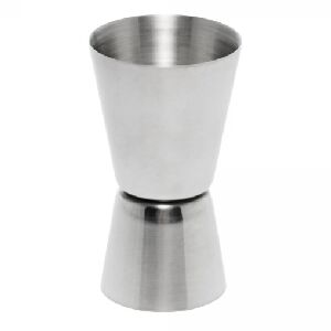 DOSADOR DUPLO DE A&Ccedil;O INOX 15ML/30ML