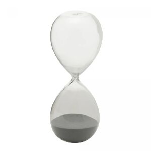 AMPULHETA DE VIDRO 10,5CM X 10,5CM X 22,5CM